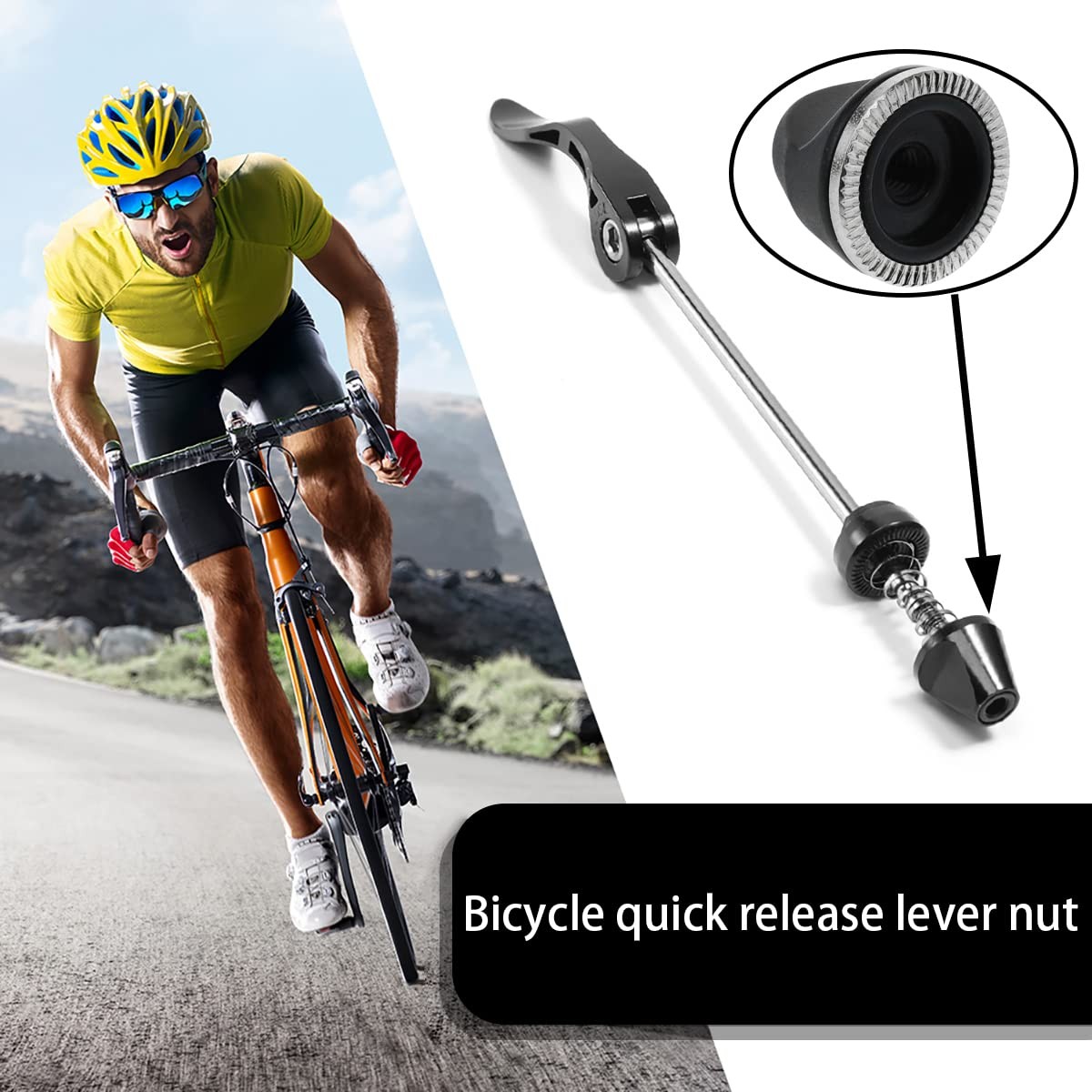Bicycle Quick Remove Nut M5 Antiskid Screw Wheel Hub Skewer Fastener Bolt