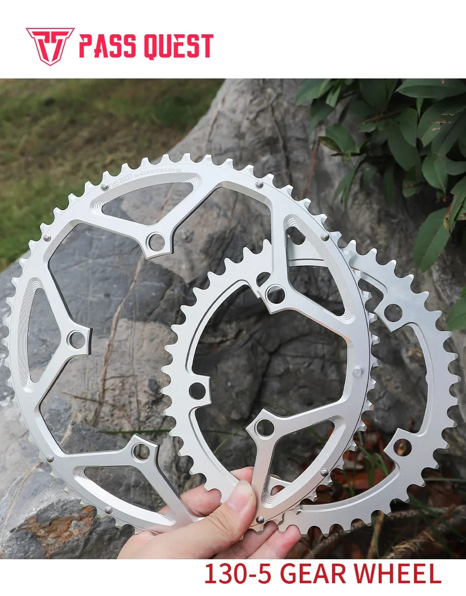 Road Bike 56-42T BCD 130mm Five Jaw Crank 54-40T 53-39T Double Chainrings