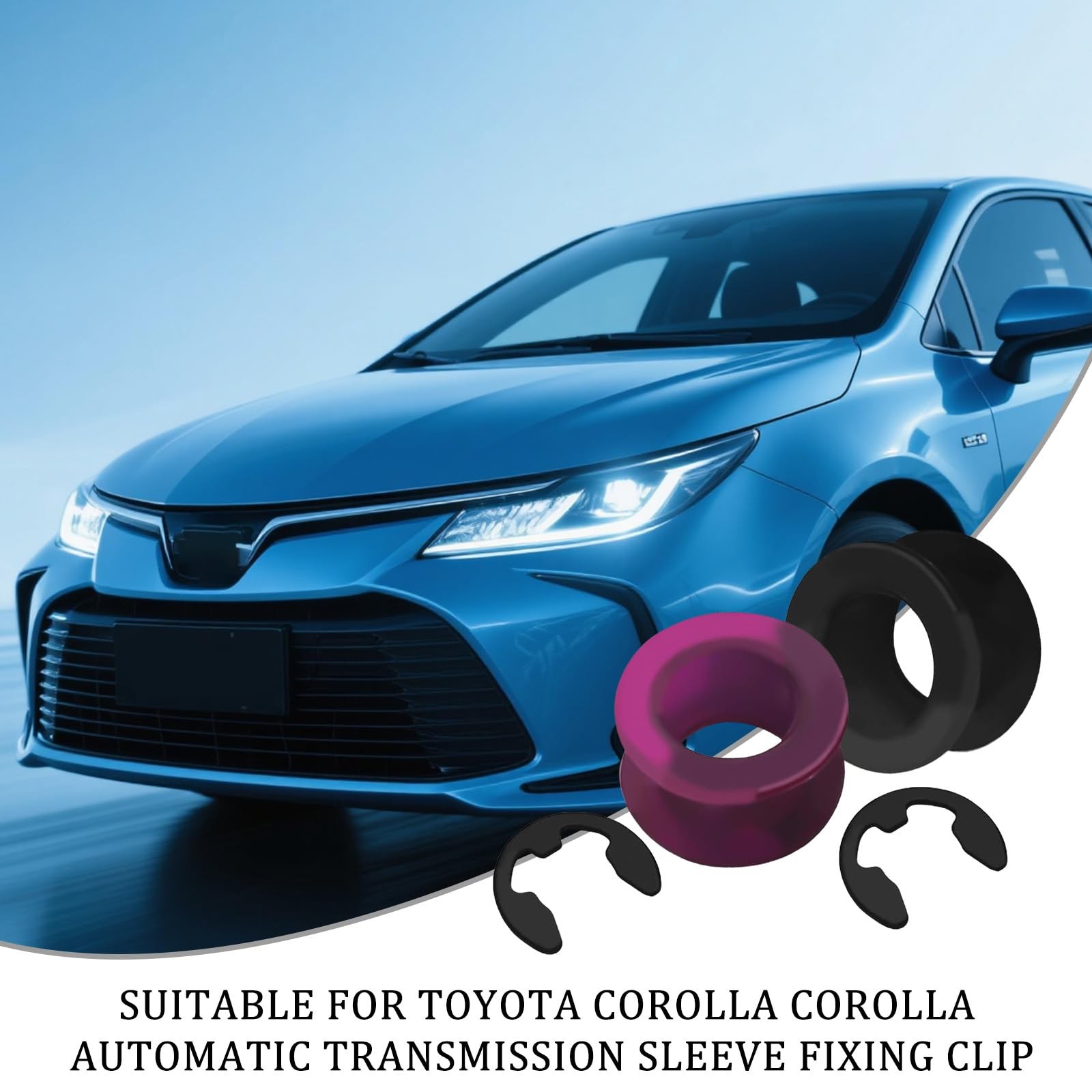 2 PCS Shifter Cable Bushing Repair Set with Clips for Saturn, Toyota, Purple