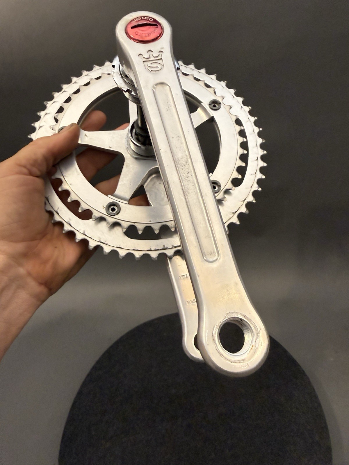 Sugino Mighty Competition Crankset Double Crank Bicycle W/Bottom Bracket. VTG