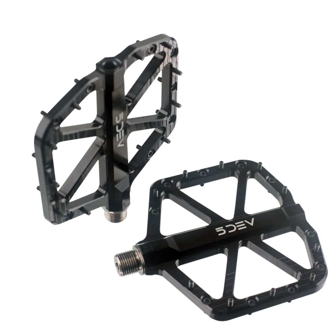5Dev All-Around Mountain Bike Flat Pedals – Made in USA – Black