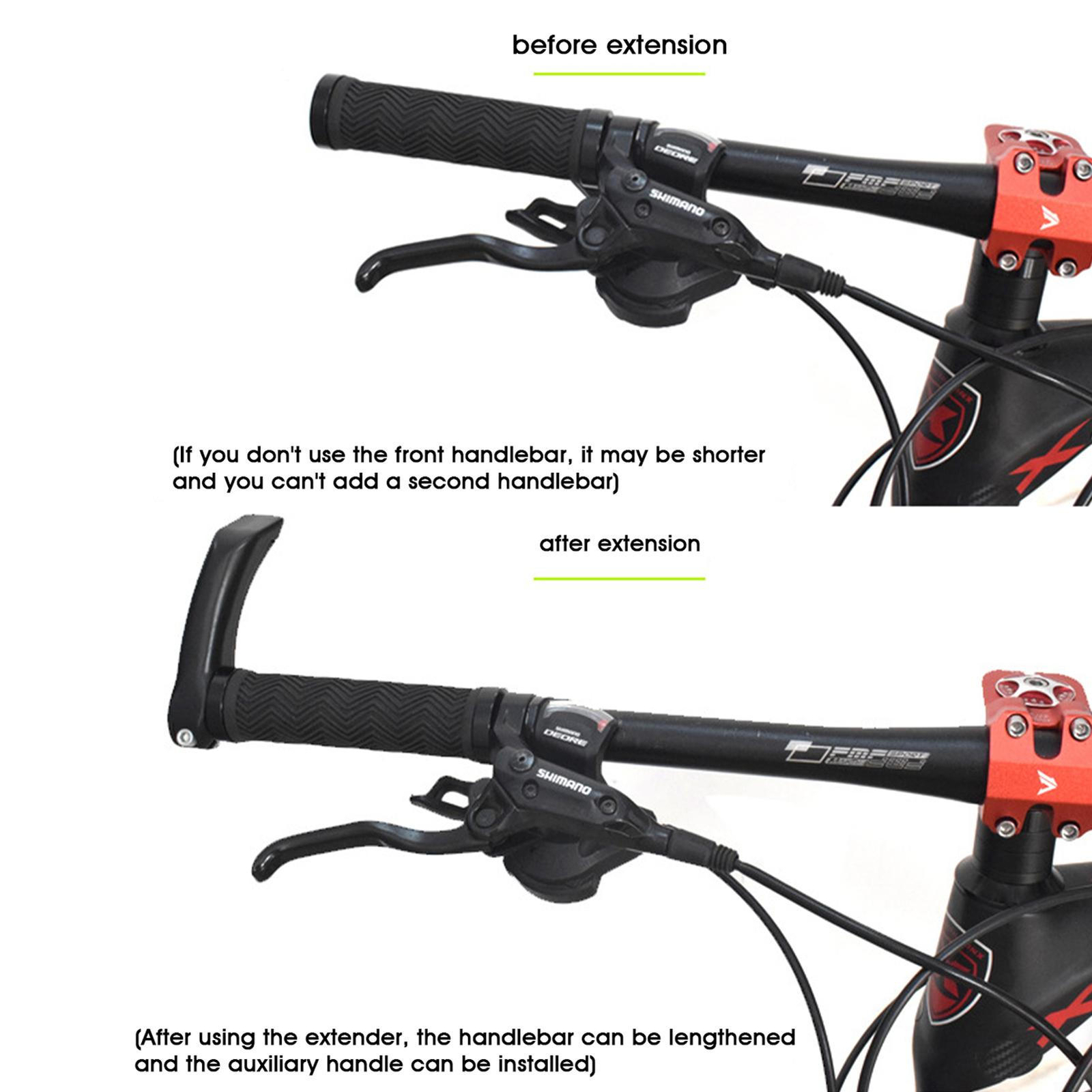 MTB Bike Handlebar Bar End Extension Plug Aluminum Alloy Handlebar Extender