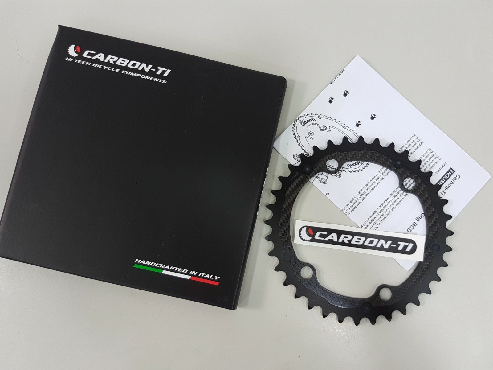 Carbon-Ti X-CarbonRing BCD110x4Bolt Road Inner Chainring Black (34T,36T,39T,40t)