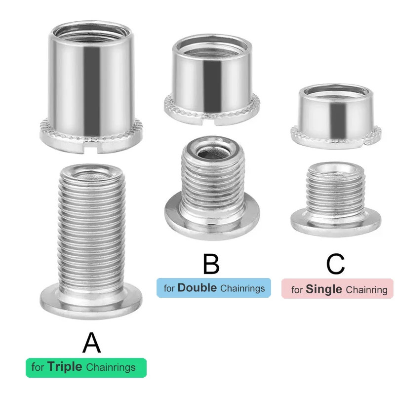 Bike Chainring Bolts M8 Screws 5/20Pcs MTB Road Crankset Single Double Triple