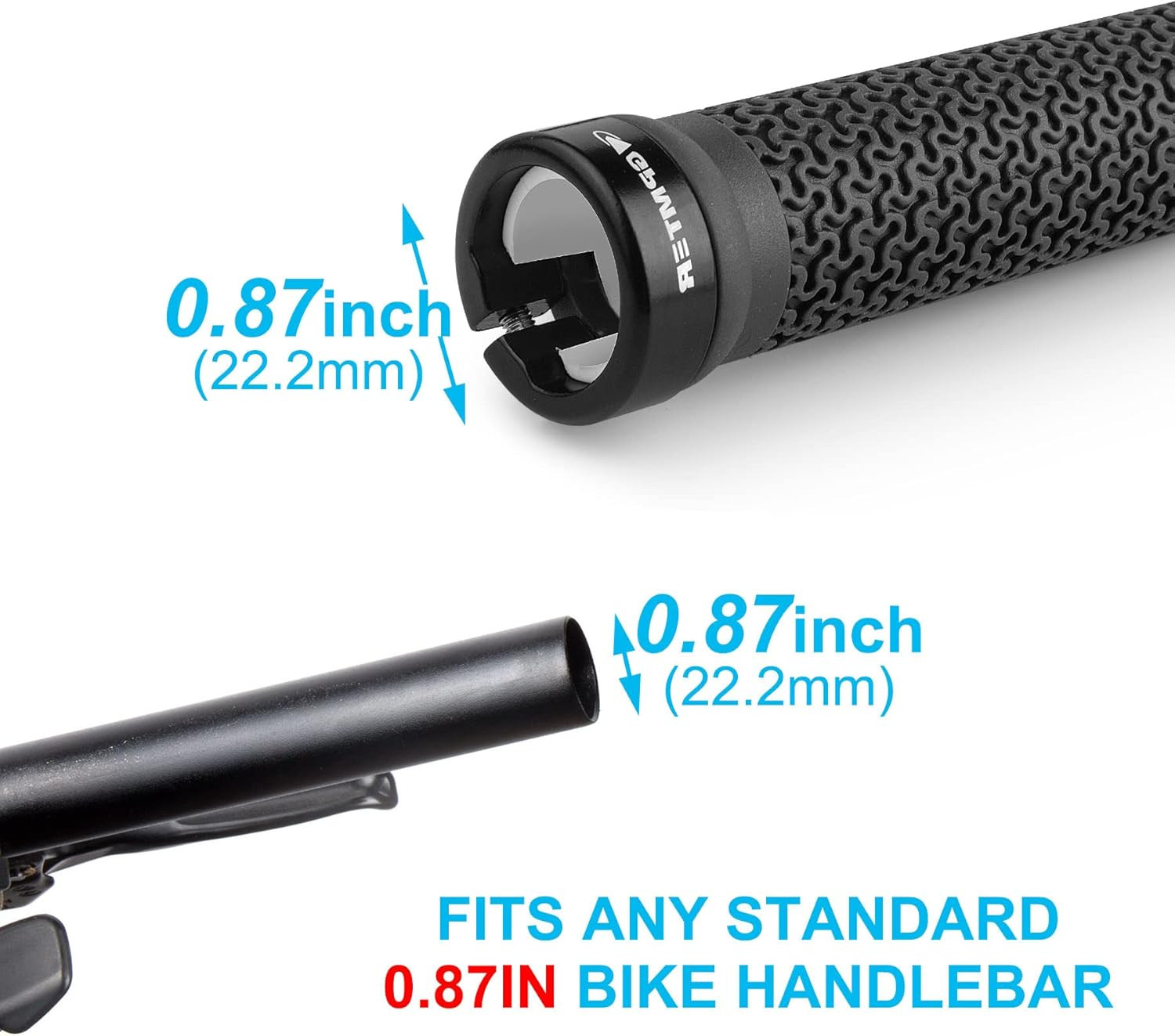 GPMTER Bike Handlebar Grips, Single Lock on Bicycle Handle Bar, for BMX, Mountai
