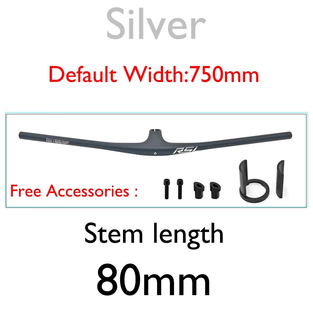 Full Carbon Fiber MTB Bicycle Cockpit Integrated Handlebar Stem 13 Degrees 750mm