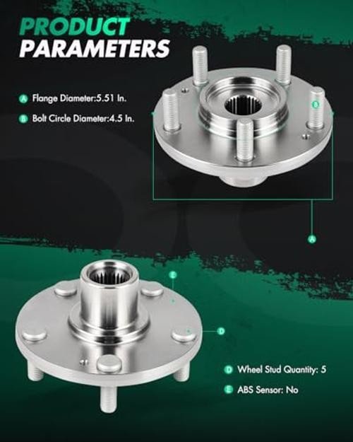 2pcs Front Wheel Hub 51750-1P000 fit for Hyundai Elantra 2011-2012, for