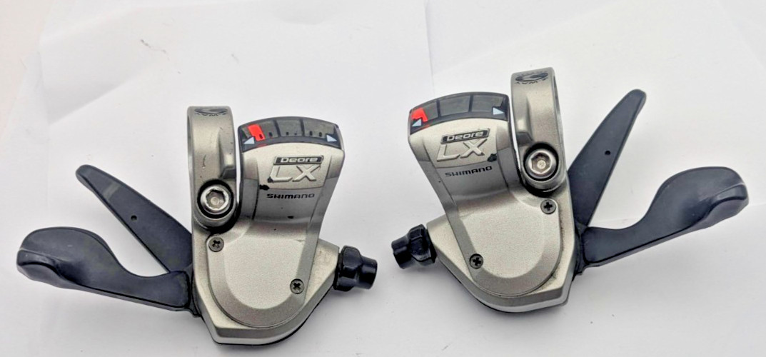 SHIMANO DEORE LX TRIGGER SHIFTERS ST-M580 3 x 9 SPEED MOUNTAIN FLATBAR VERY NICE