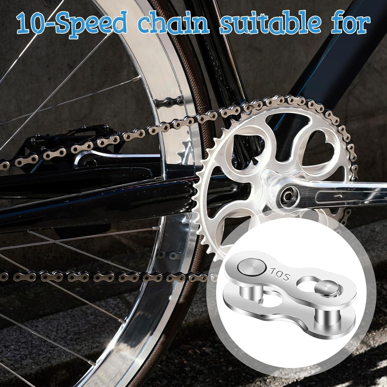 6 Pairs 10 Speed Bicycle Chain Missing Link Quick Connector Repair Set