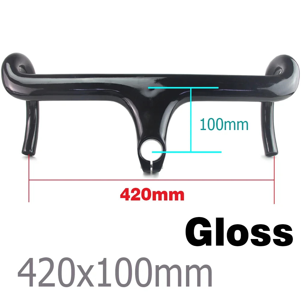 Full Carbon Integrated Handlebar with Spacers Road Gravel Bikes Drop Bar 28.6mm
