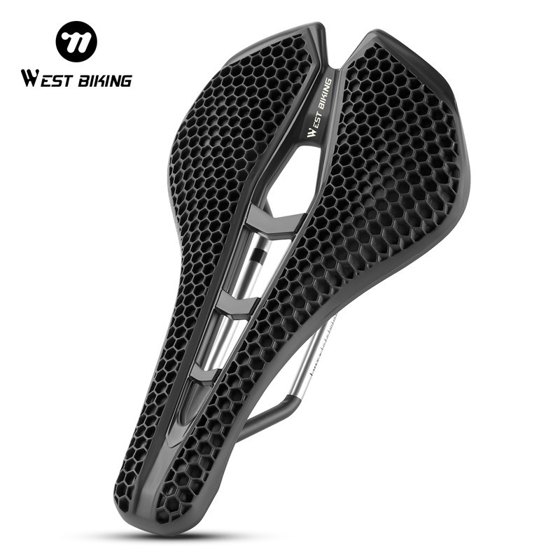 WEST BIKING Bicycle Saddle 3D Honeycomb Structure Hollow Road Bike Seat Saddle
