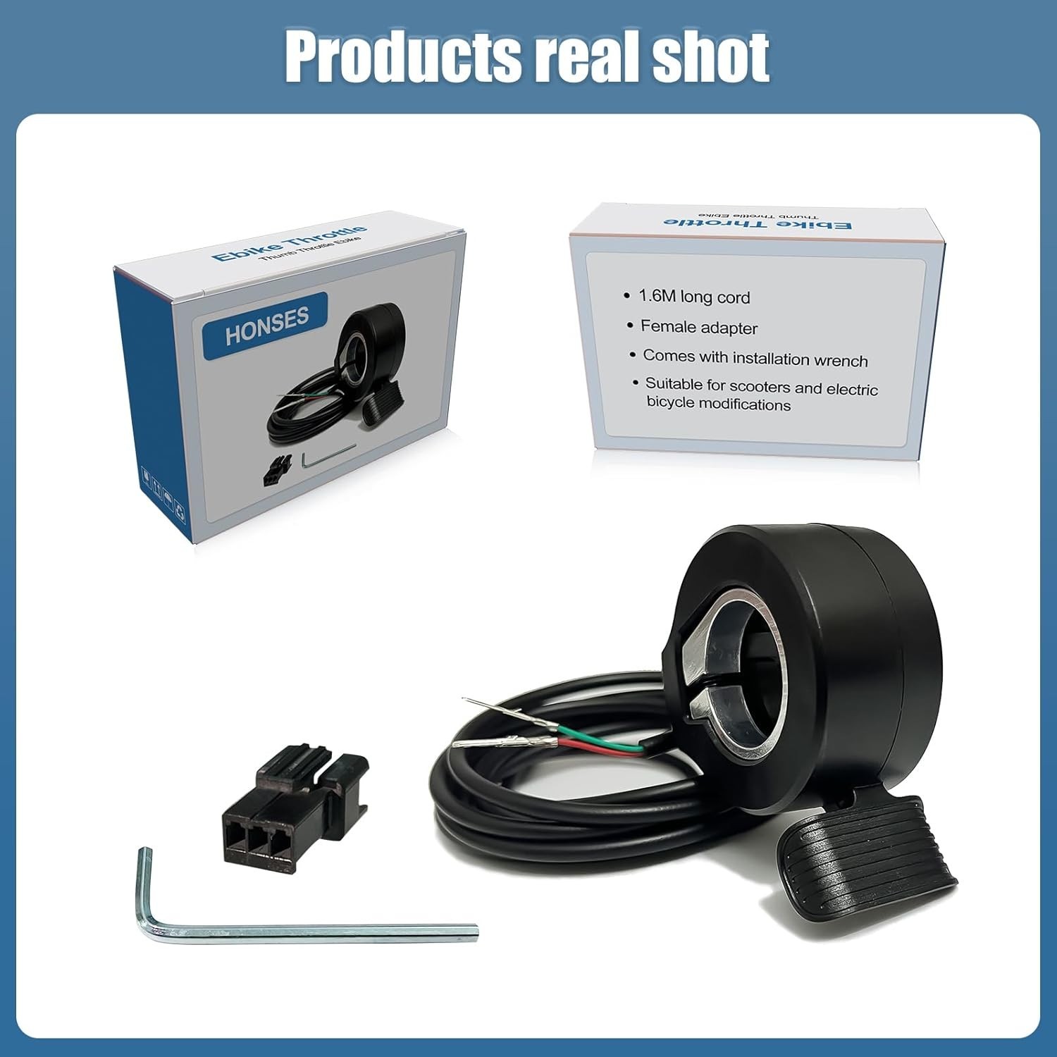 Universal Thumb Throttle for E-Bikes and Scooters – Ergonomic 12V-72V Control