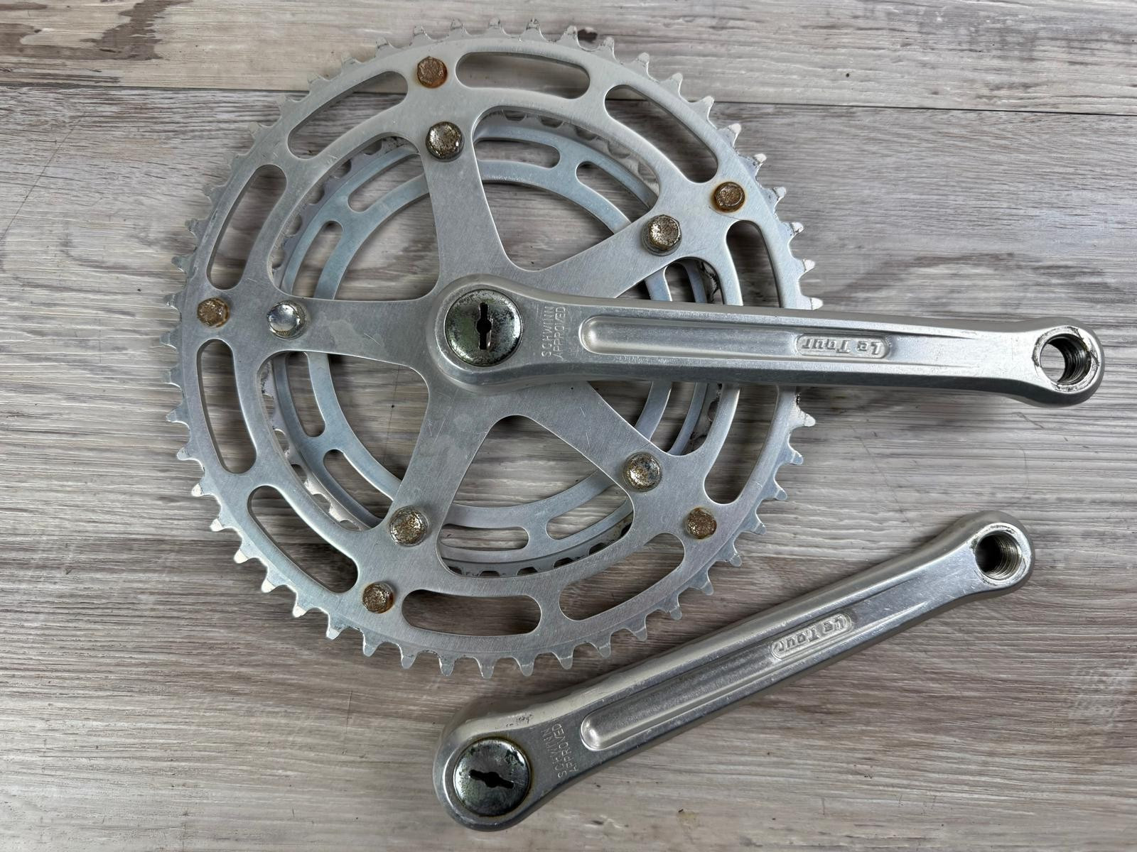 Vintage Schwinn Le Tour Crankset 170mm 52/39T Square Taper Made in Japan