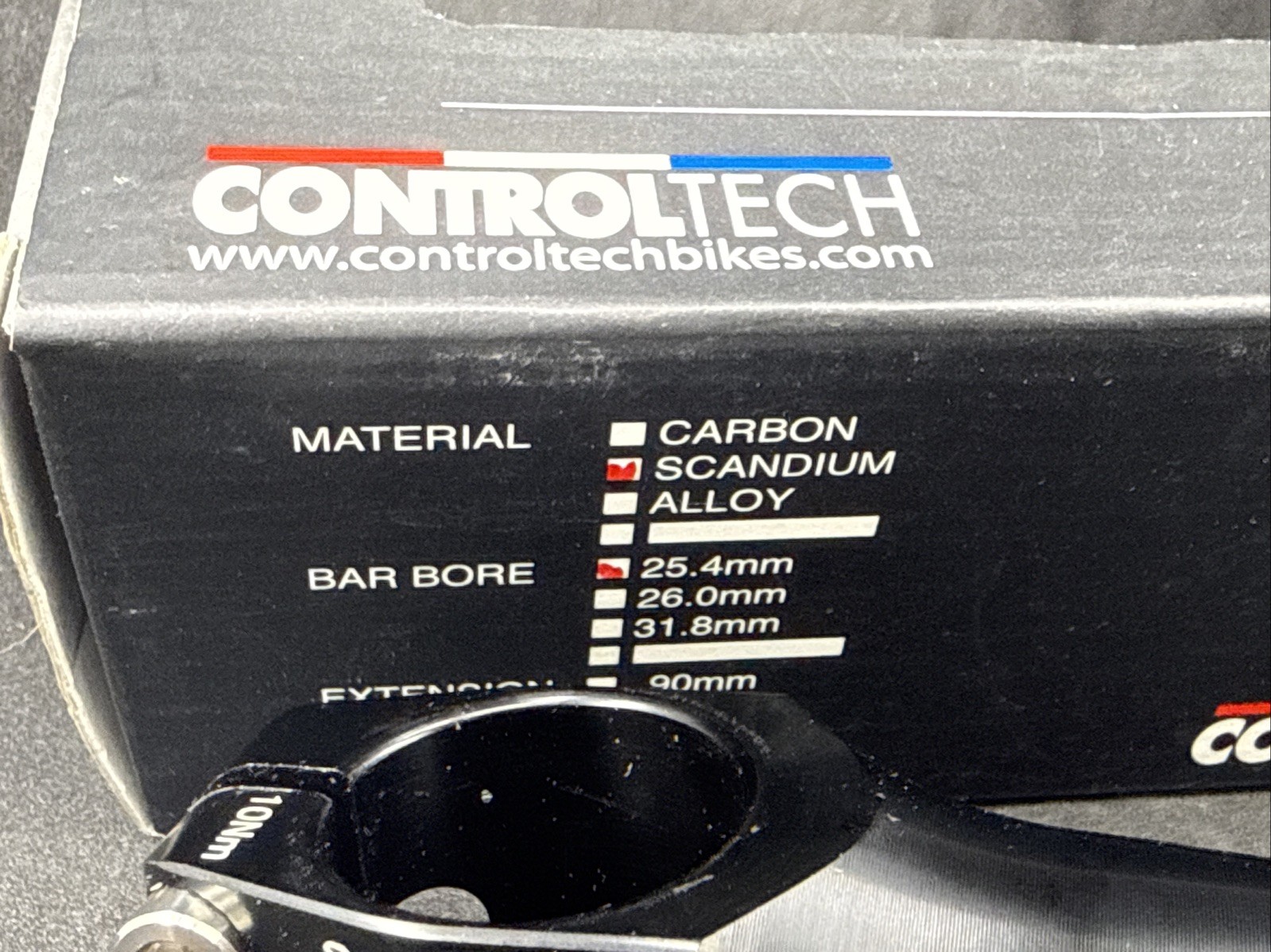 NOS ControlTech SCANDIUM Newton3SCM 100mm 5° 1-1/8″ 25.4mm Alloy Stem