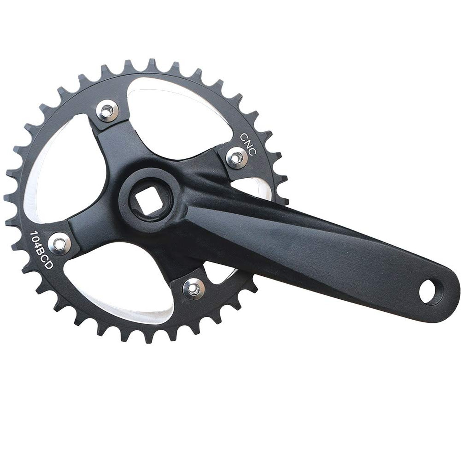 MTB Crank Arm Set 104 BCD Square Taper Mountain Bike Crankset 152mm 165mm 170mm