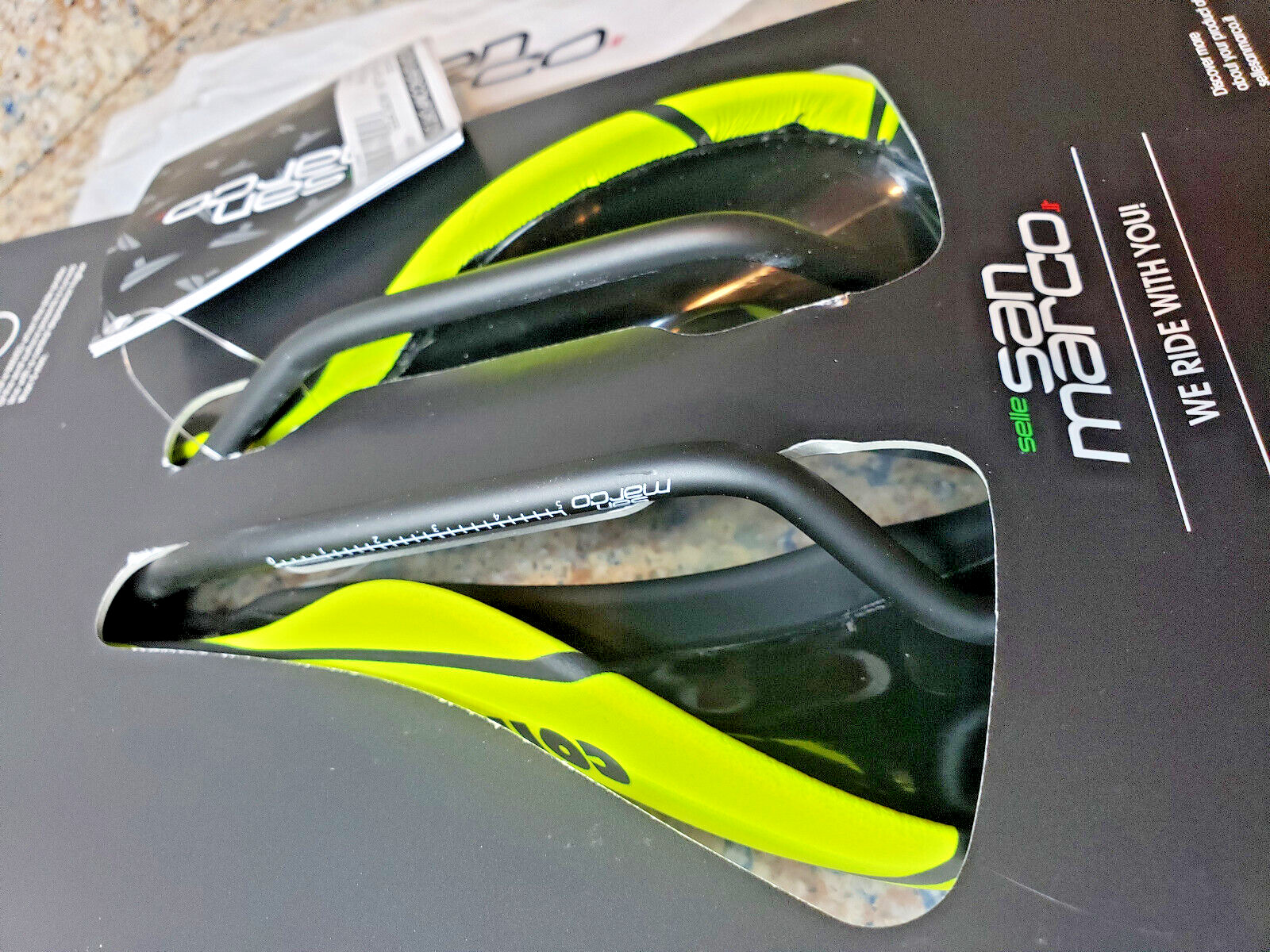 NEW Selle San Marco Concor 225g Supercomfrt Dynamic Saddle Wide YELLOY 270MW001Y