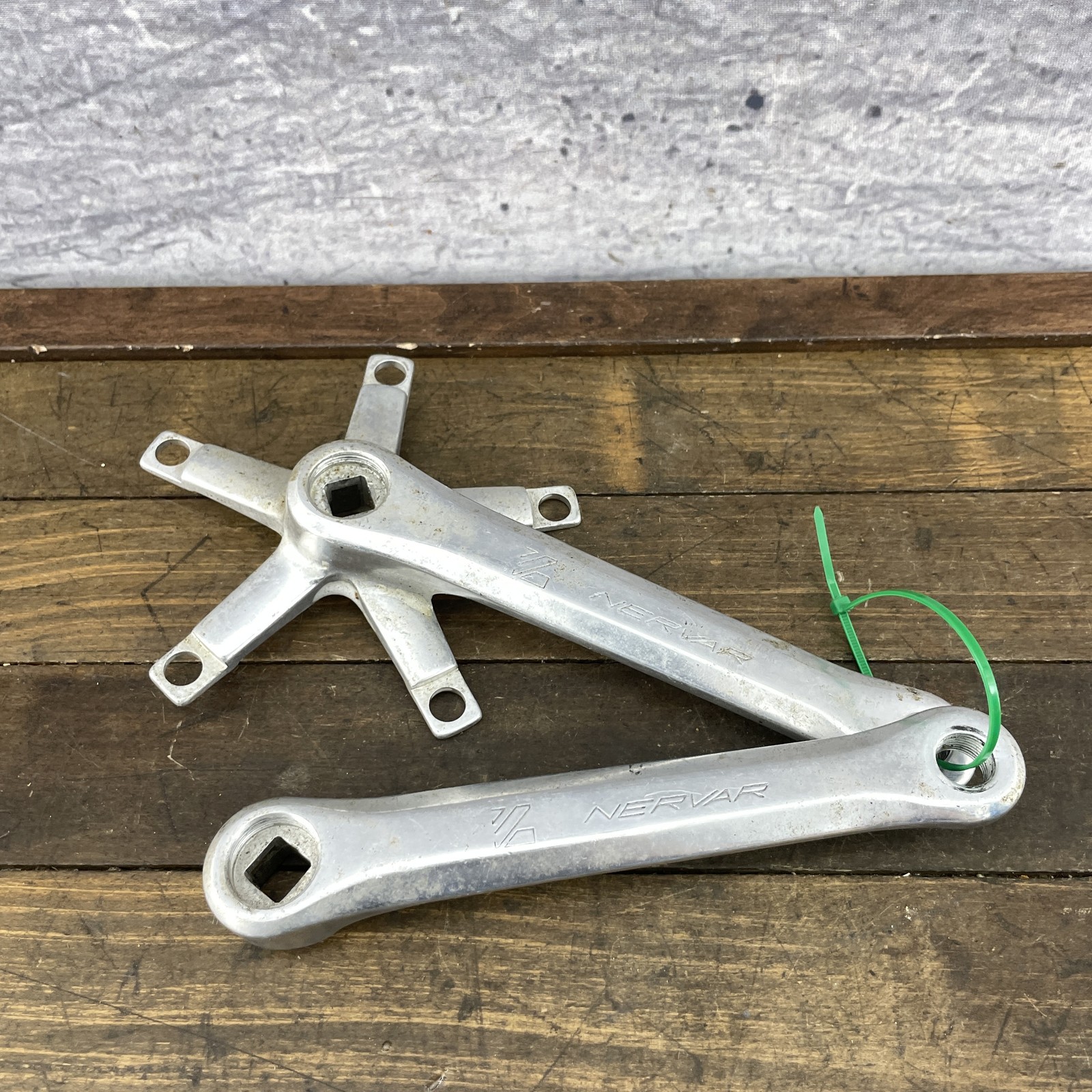 Vintage Nervar BSA Crankset 165mm 5-Bolt 122 BCD France Road Bike Square Taper