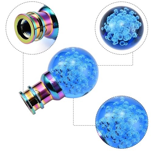 Acrylic Crystal Bubble Ball Shift Knob with Light, Gear Shifter Knob