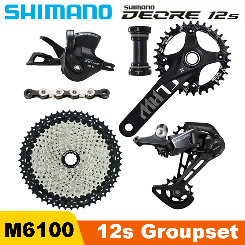 2021 SHIMANO DEORE 12S M6100 MTB Groupset 170/175 11-50/52T KMC Chain 1×12 Speed
