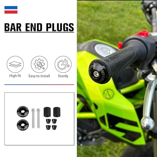 Universal 7/8″ 22mm Bar Ends Plug Slider Aluminum Handlebar Grips Bar Black