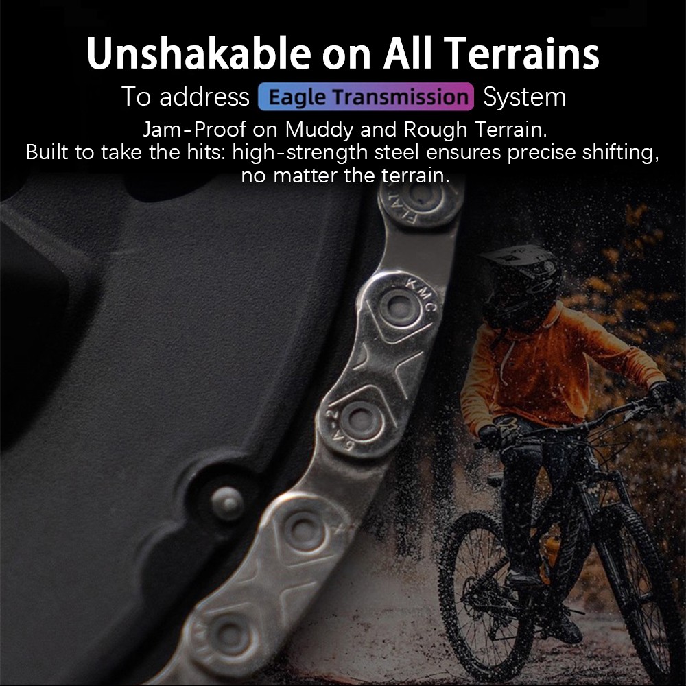 KMC X-Flat 12/13 Speed Waxed Flat Top Chain 126 Link For Sram FLATTOP T-Type