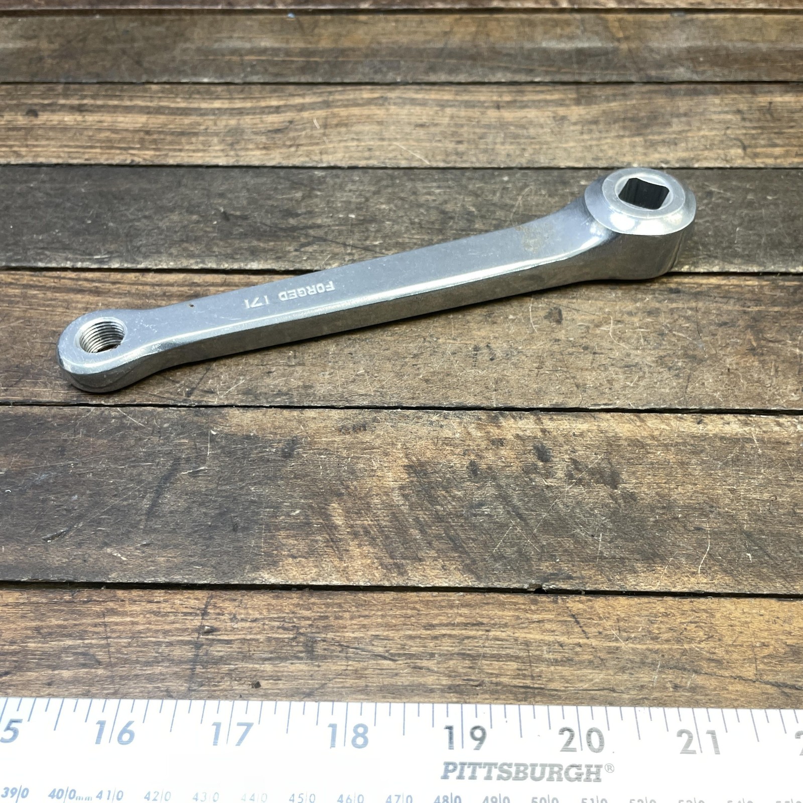 Vintage Maxy 171mm Left Crank Arm 80s BMX Japan Square Taper Silver Forged Alloy