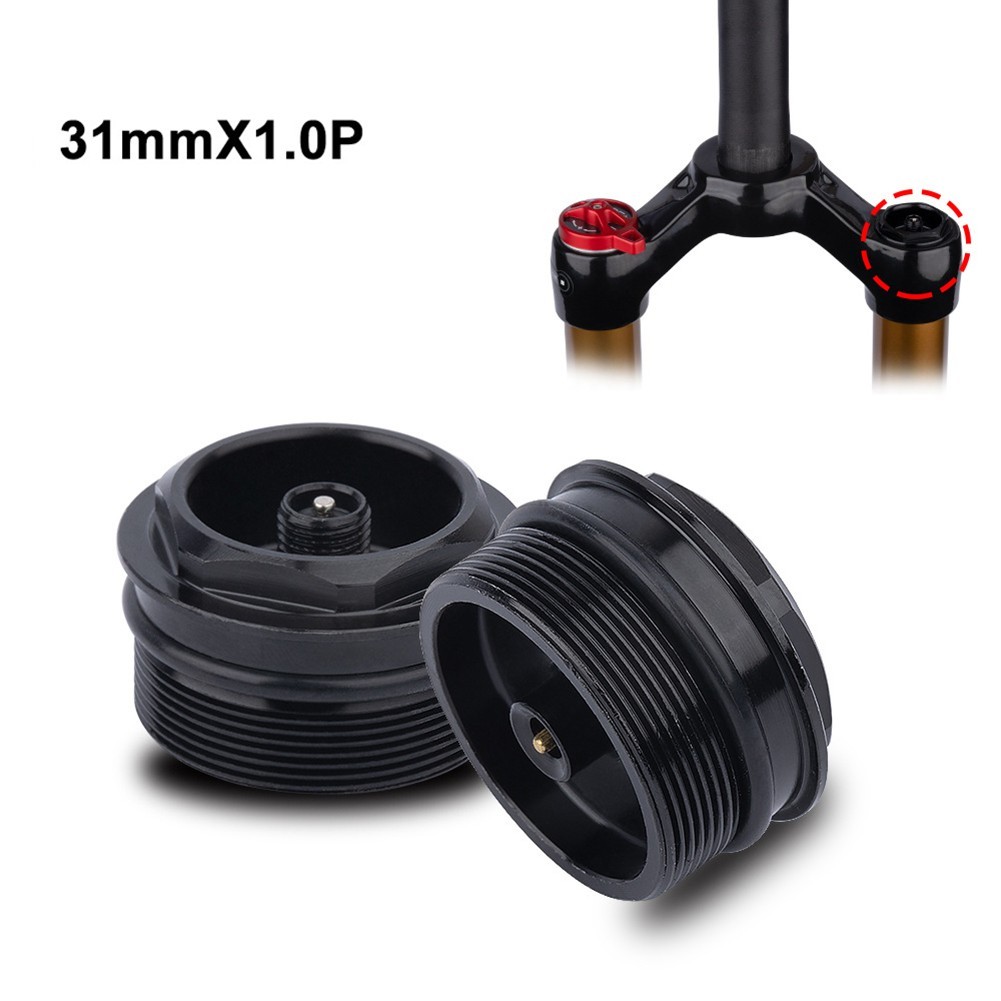Cycling Parts Fork Valve Nut Bike 1Pcs Air Fork Cap Aluminum Alloy Black