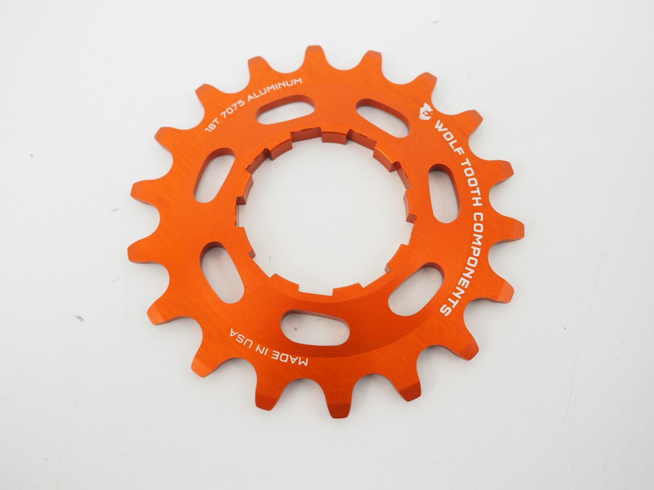 New! Wolf Tooth 18T Orange Aluminum Singlespeed Bicycle Cog