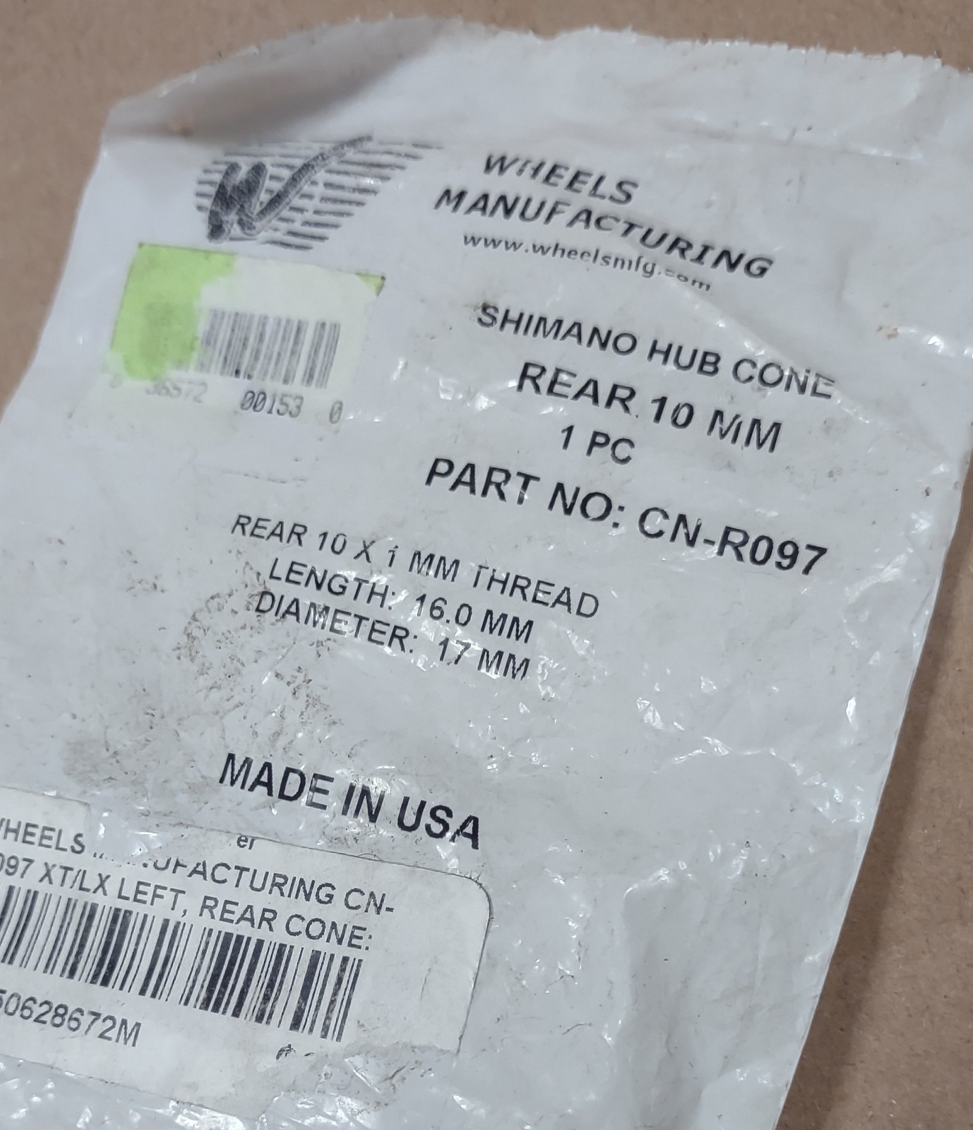 Vintage Bike Wheels Manufacturing Rear Cone Deore XT LX 10 mm NOS
