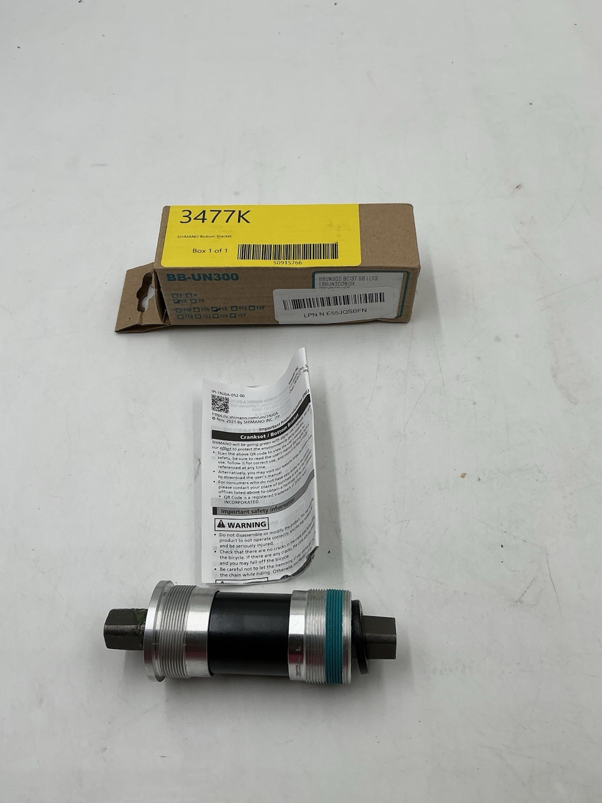 Shimano BB-UN300 bottom bracket British thread, 73 – 118 mm 3477K