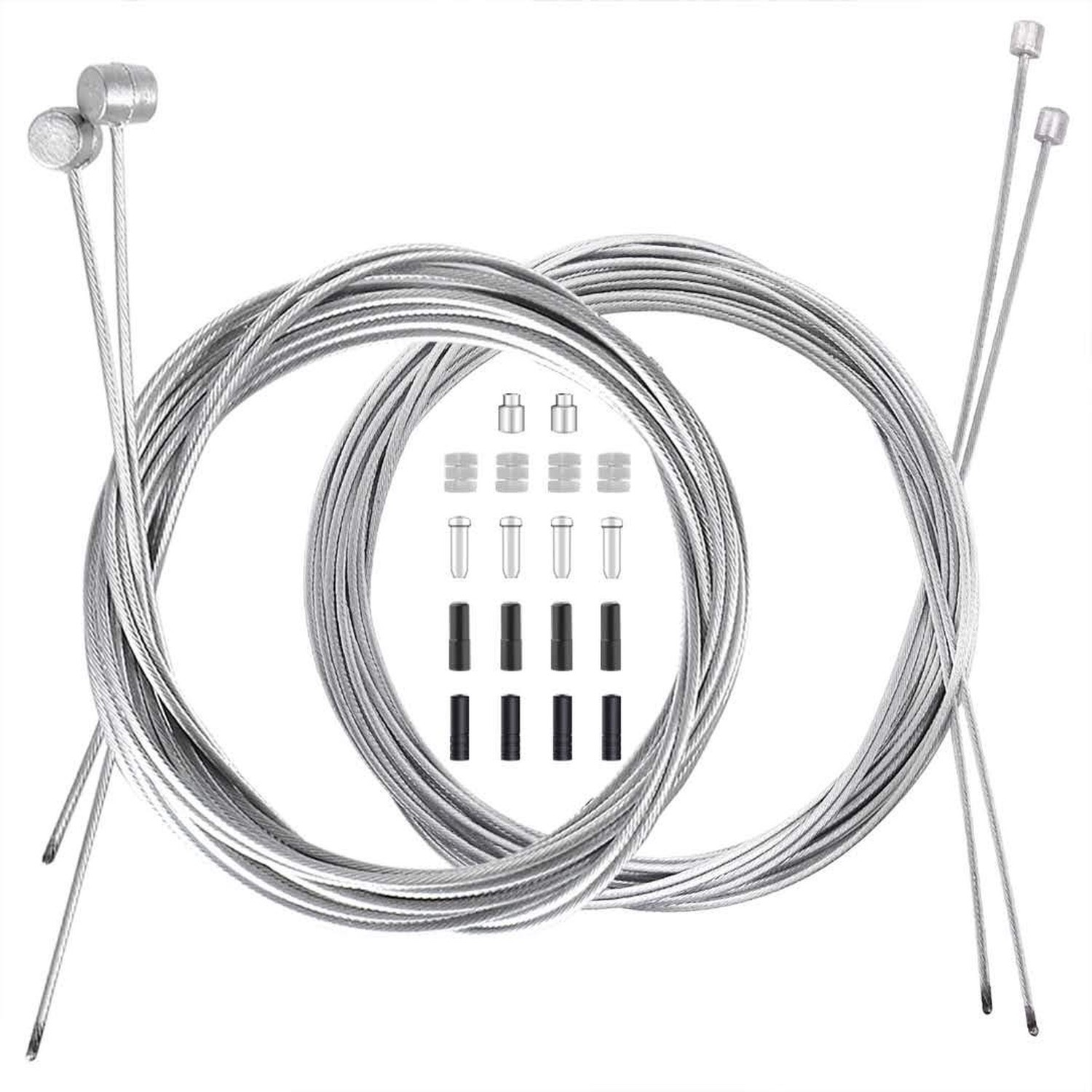 18PCS Bike Brake & Shifter Cable Set Universal Gear Wire Kit for MTB & Road Bike