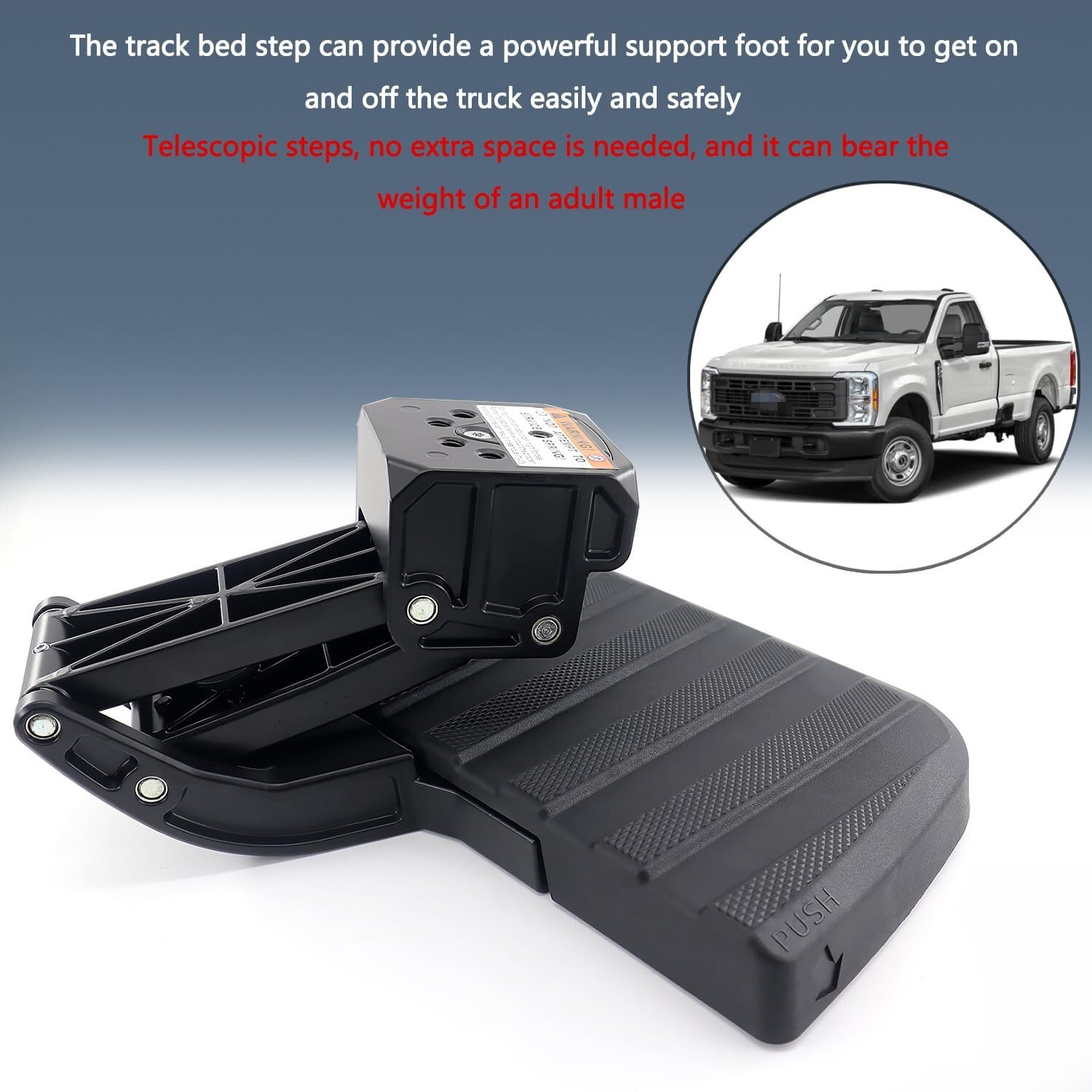 75330-01A Rear Bed Step Retractable Bumper Step Compatible with 2023 2024 202…