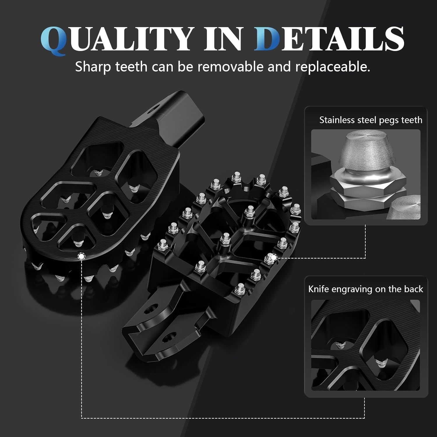 Electric Dirt Bike Wider Foot Pegs Footpegs Surron Sur Ron LBX Eride Pro SS 2.0