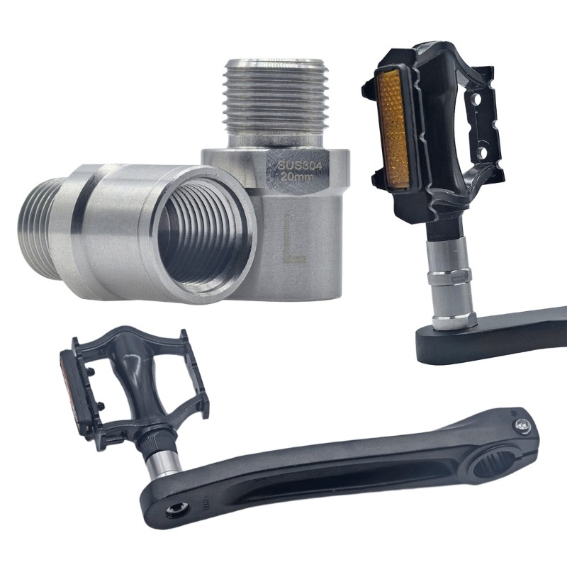 1Pair Bike Pedals Extenders Bicycles Pedals Extension Bolts Spacers 20mm/ 0.79in