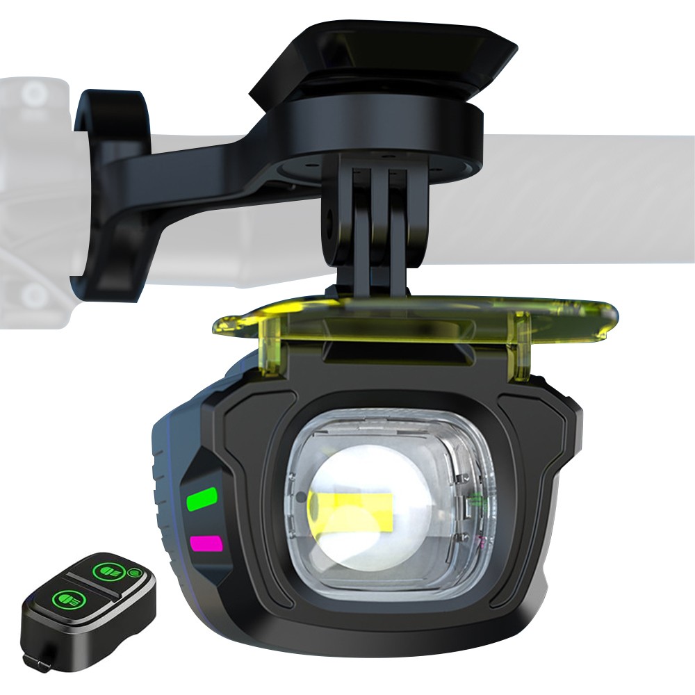 Bicycle Headlight 1100LM Yellow/White Dual Beam with Wireless Remote Control