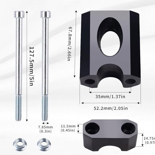 Dirt Pit Bike Handlebar Risers 22mm 7/8” Handle Bar Mount Clamp Risers black