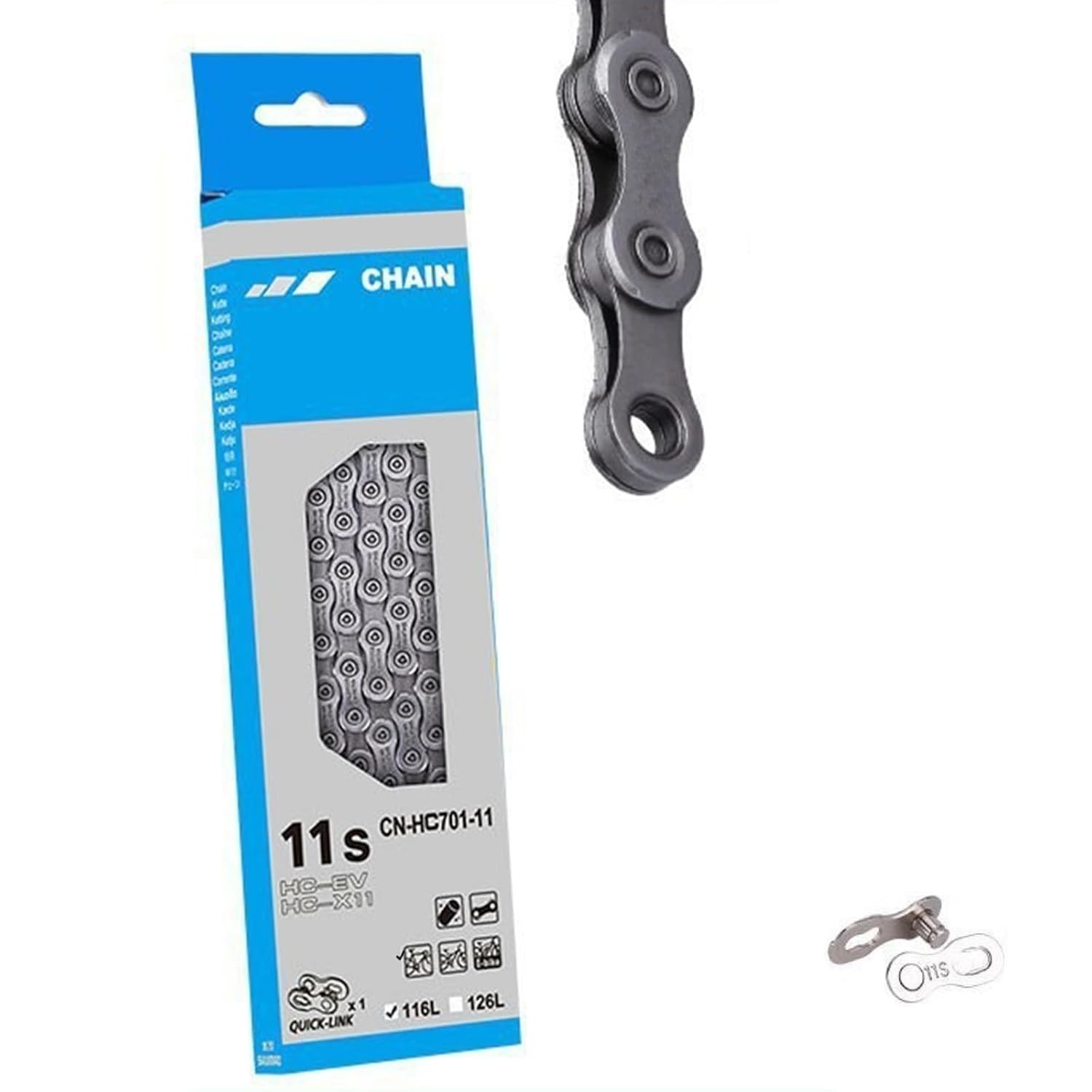 11 Speed Bike Chain 116 Links for Shimano HG701 Ultegra XT CN-HG701 Quick Link