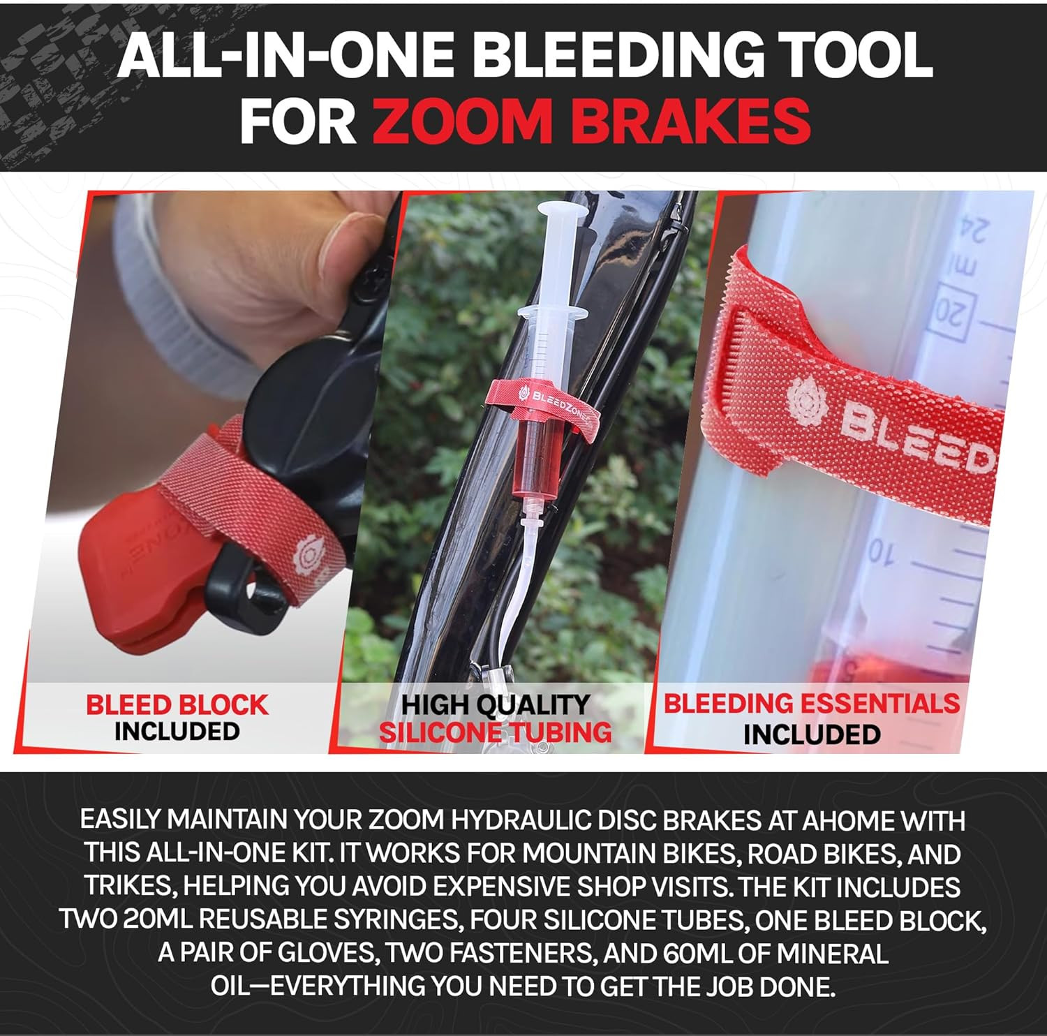 Bleedzone Bleed Kit for Zoom Brakes
