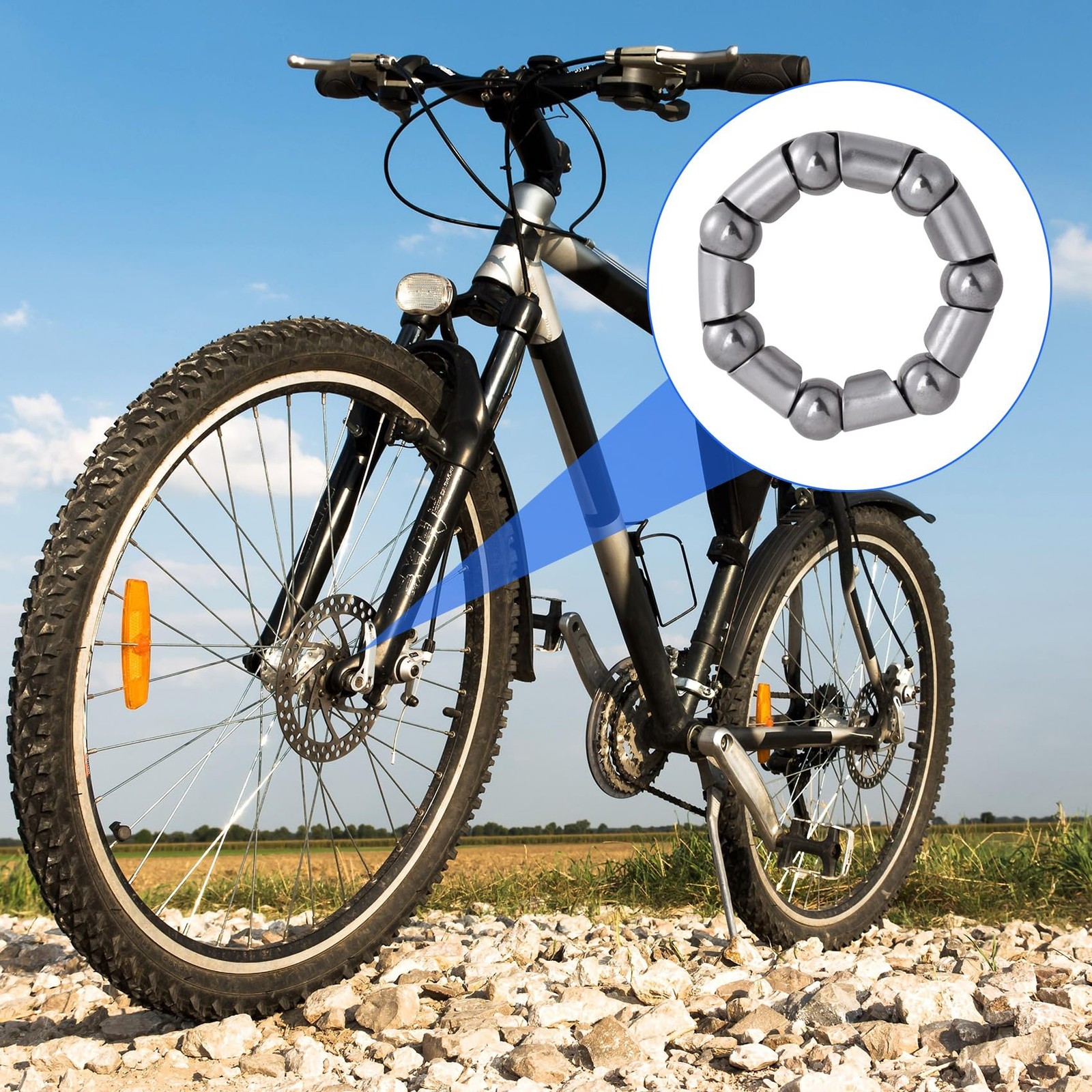 15 Pcs Bicycle Wheel Bearing Loose Steel Balls Assortment Repair Kit Set