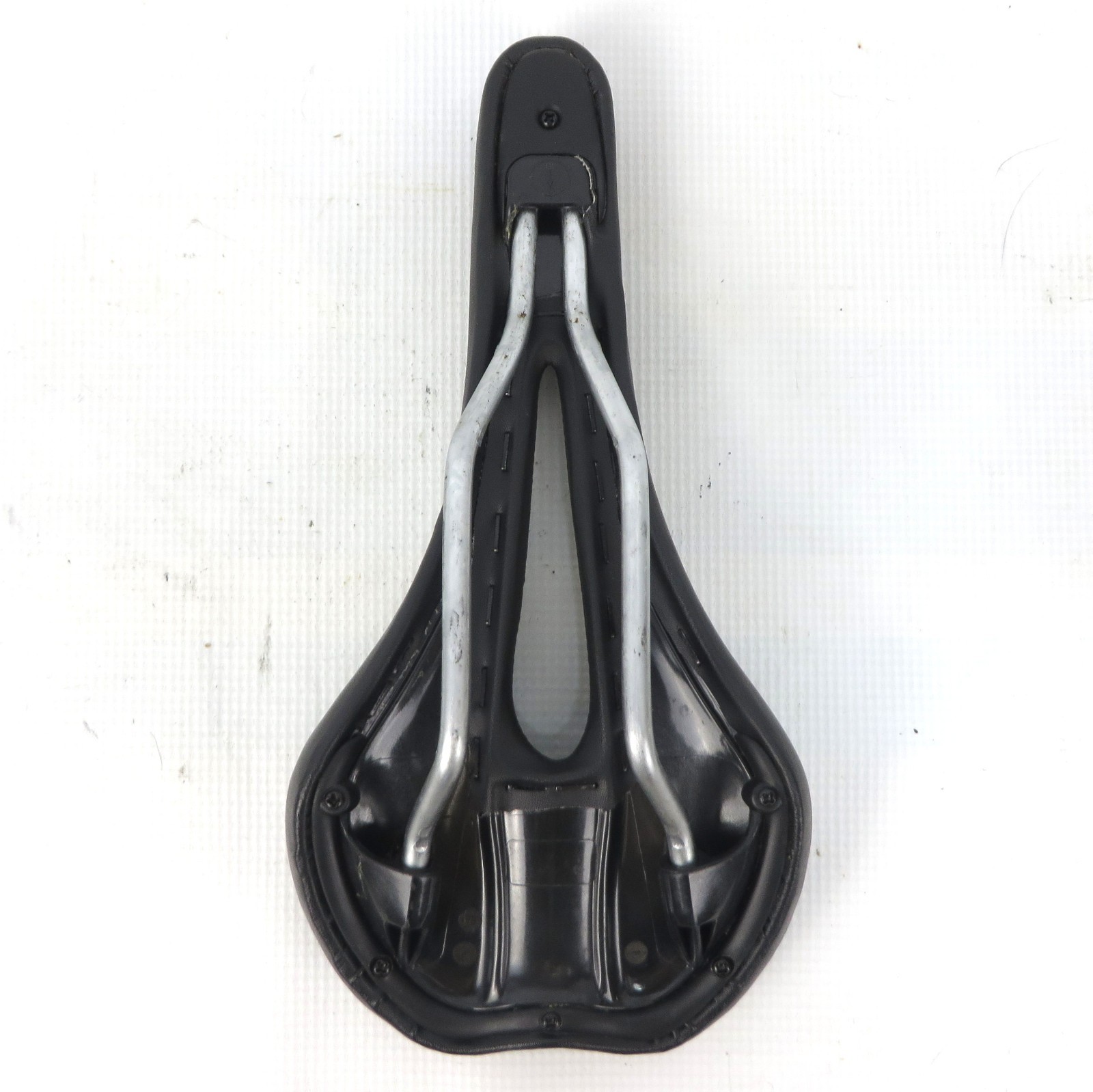 BLACK LEATHER SADDLE Bike Seat 140x280mm 290g Steel