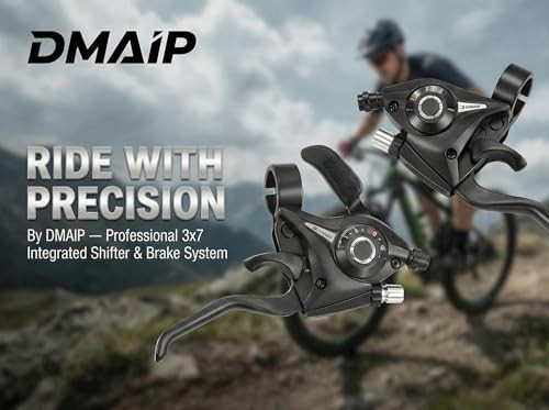 3X7 Speed Bike Shifter Brake Levers Combo, 21-Speed Integrated Bicycle Gear Shif