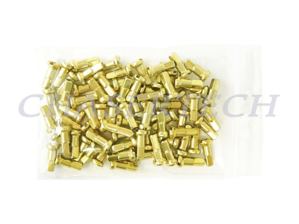 MTB Road BMX Bike 7075 Alloy Spoke Nipples 2.0mm 14G 1/2″ 72 Pcs Light Gold