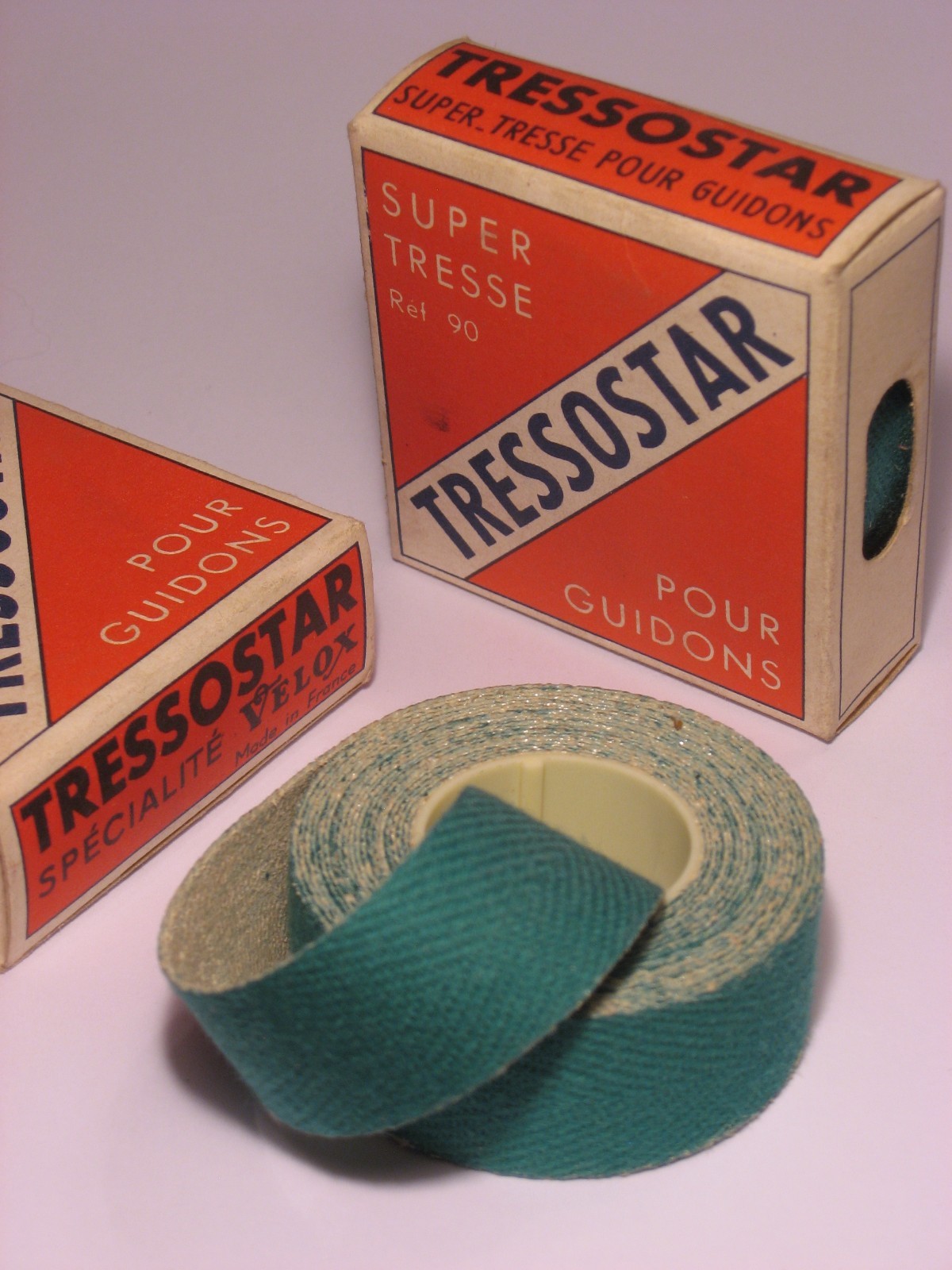 SCHWINN COTTON HANDLEBAR TAPE CAMPUS GREEN CLOTH BAR Lot of 2 VELOX TRESSOSTAR