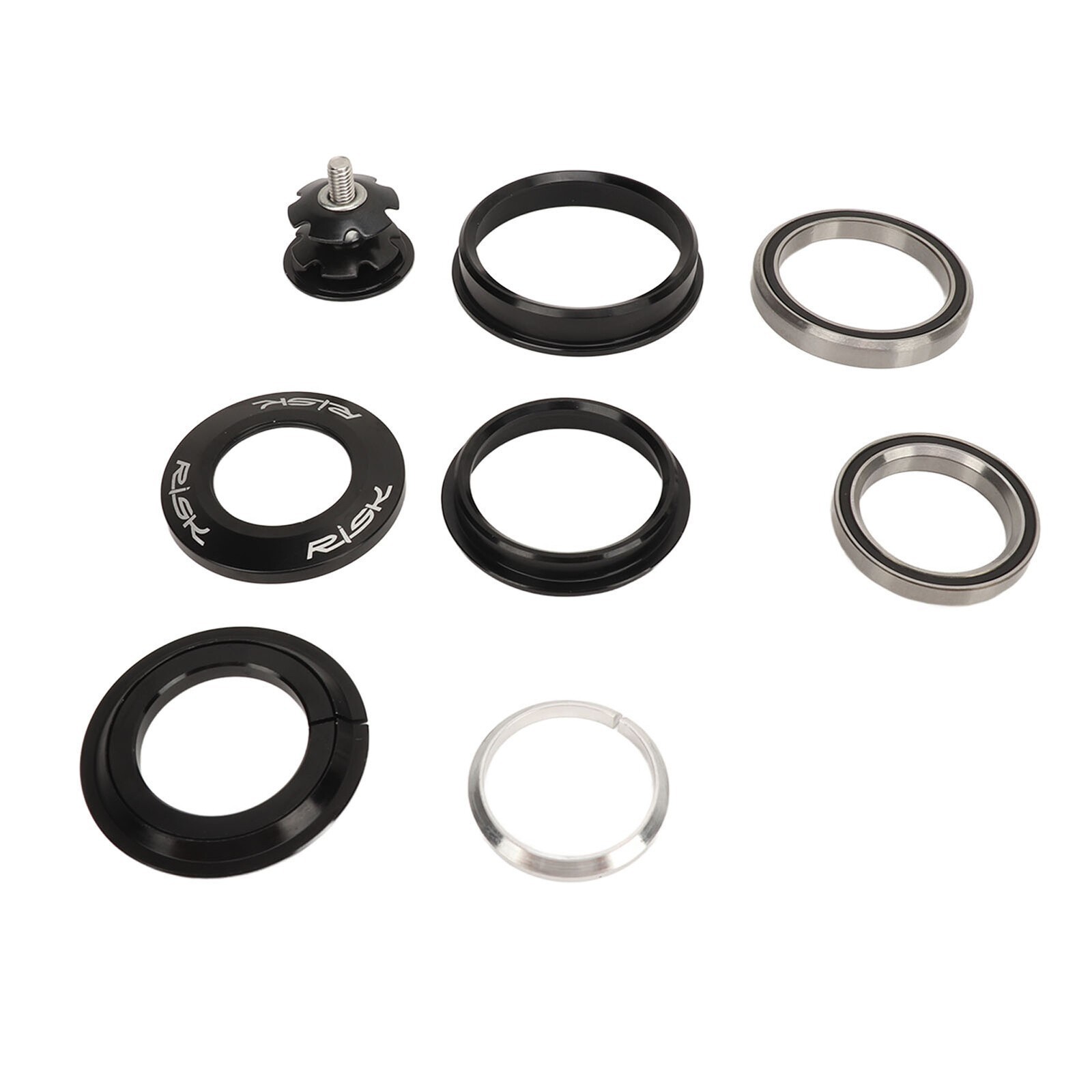 Bicycle Front Fork Bowl Set Aluminum Alloy Dual Bearings Mountain Bike Headset