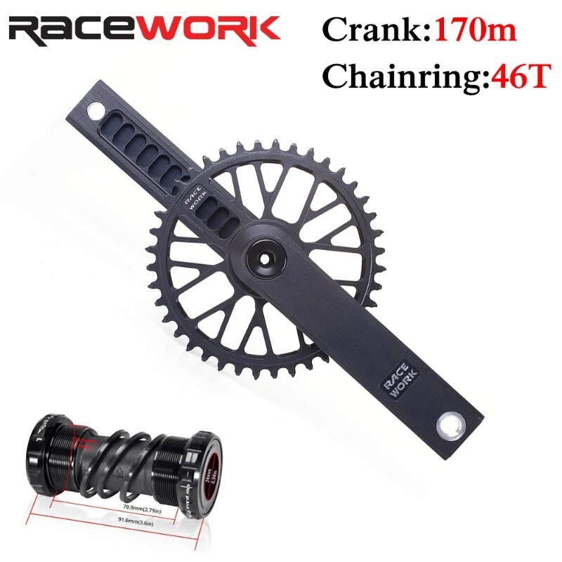 170mm Gravel Road Bike Hollow Crankset 40/42/44/46T with Single Chainring BB