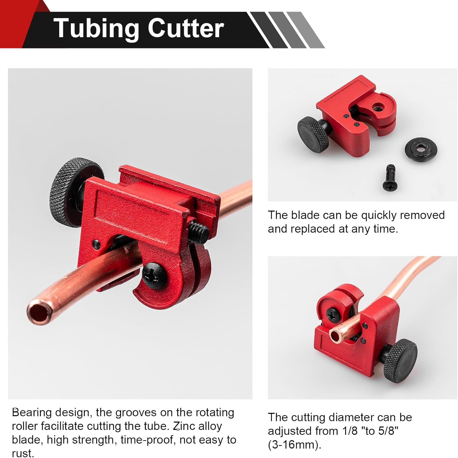 Brake Line Double & Single Flaring Tool Kit with Tubing Cutter, Brake Line Repai
