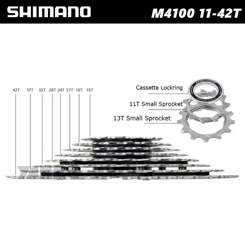 Shimano DEORE CS-M4100 11-42T 10s Cassette HG Hub MTB Gravel-OE