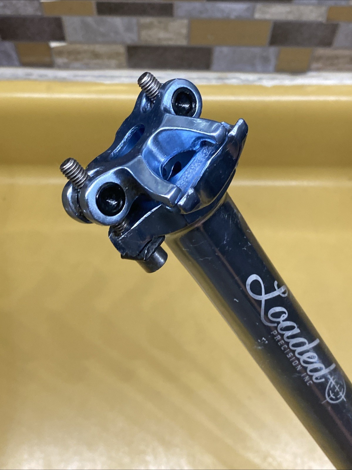 Light Blue(Faded) Silver Loaded Precision Aluminum 27.2 x 400m Straight Seatpost