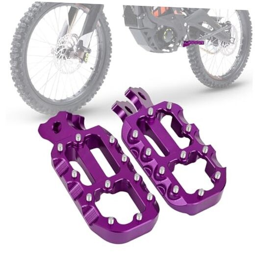 Surron LBX Eride Pro SS 2.0 3.0 E Foot Pegs CNC for SS 2.0 3.0 E – Purple
