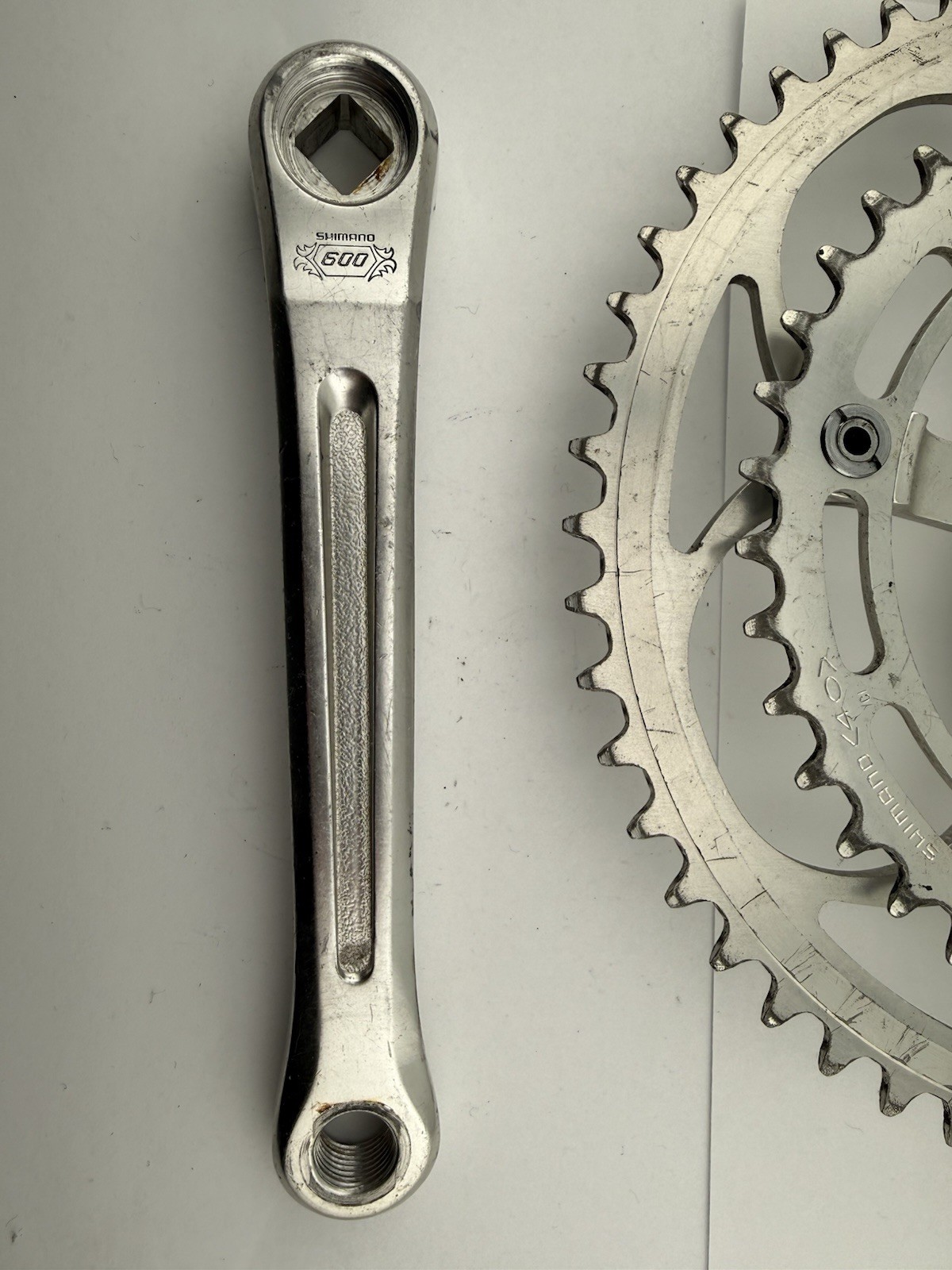 Vintage Shimano 600 Arabesque Crankset 170mm Square Taper Double Japan